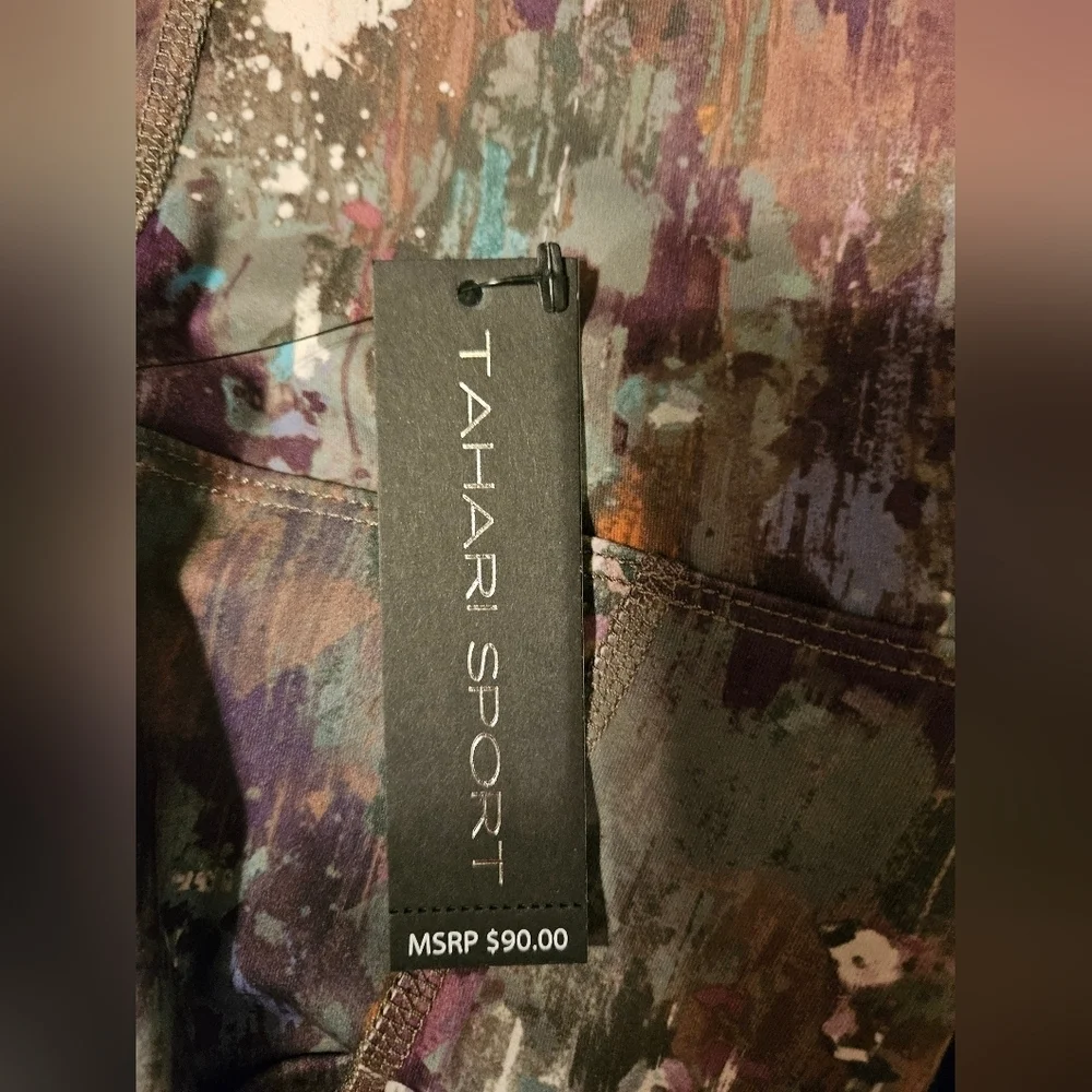 #394 Tahari Sport- 2 Pocket Earthtone Leggings,varies Sizes - Picture 6 of 6